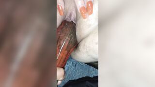 Huge sex toy play