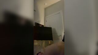 He was doing curls with my oral sex as I Deep throated his penis, EXTREME SLOPPY DEEP THROAT