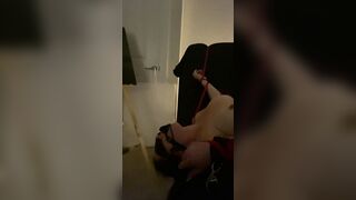 He was doing curls with my oral sex as I Deep throated his penis, EXTREME SLOPPY DEEP THROAT