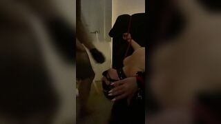 He was doing curls with my oral sex as I Deep throated his penis, EXTREME SLOPPY DEEP THROAT