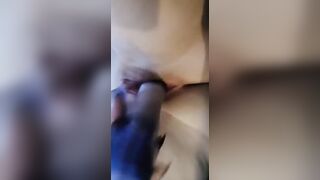 SQUIRT Solo Real Orgasms! Blonde PAWG moans and fucks herself with sex toy
