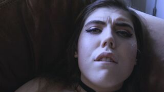 Luxury Dark Haired Fingered and Fucks Her Leaking Snatch Into Lace Underwear On A Rainy Afternoon