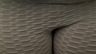 Tight pants cunt play tease