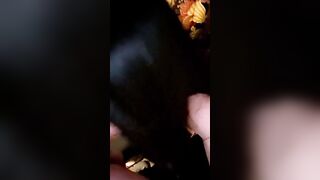 Mom gags and drinks a big load