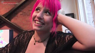 Proxy Paige blows and eats butt and teases until he loads her mouth full of sperm!