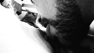 Dogging Oral Sex while boyfriend is at home