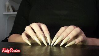Sharp Huge Nails Tapping Flicking