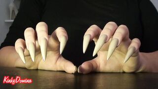 Sharp Huge Nails Tapping Flicking