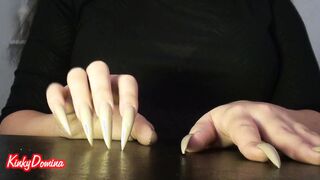 Sharp Huge Nails Tapping Flicking