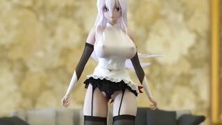 【MMD R-18 year old SEX DANCE】HAKU SWEET TEMPTATION LOVELY BOOBS SUPER SEXY BUTT DANCE HOT 甘いお尻 [MMD R-18]