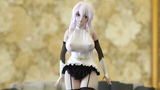 【MMD R-18 year old SEX DANCE】HAKU SWEET TEMPTATION LOVELY BOOBS SUPER SEXY BUTT DANCE HOT 甘いお尻 [MMD R-18]