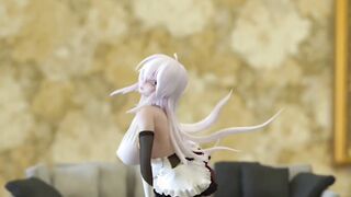 【MMD R-18 year old SEX DANCE】HAKU SWEET TEMPTATION LOVELY BOOBS SUPER SEXY BUTT DANCE HOT 甘いお尻 [MMD R-18]