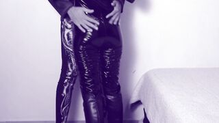 PVC CATSUIT HALLOWEEN COSTUME WAS POUNDED AFTER PARTY