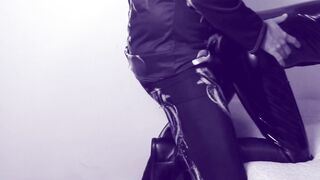 PVC CATSUIT HALLOWEEN COSTUME WAS POUNDED AFTER PARTY