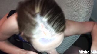 Misha blows a dick into Las Vegas hotel until it ejaculates all over her face