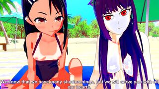 Don't Vibrator With Me Nagatoro San Cartoon: Nagatoro & Club President Sana Sunomiya Harem 3Some pov
