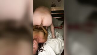 Cougar blows penis and does rim job then vagina pounding