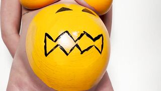 Pregnant Belly Painting - Happy Halloween! GreyDesire69