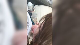 Outdoor Roadhead Deep Throat Gagging Swallows the Load