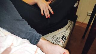 Stepson Licked Step Milf's Kinky Smelly Soles - Milf Toejob Penis - Amateur