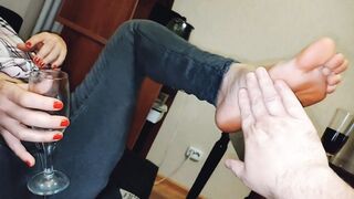 Stepson Licked Step Milf's Kinky Smelly Soles - Milf Toejob Penis - Amateur