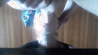 Nylon hooded, taped and blindfolded into a gorgeous deeply action and oral jizzed