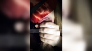 I got blindfolded and I find myself blowing a huge rough penis that ejaculates inside my mouth.