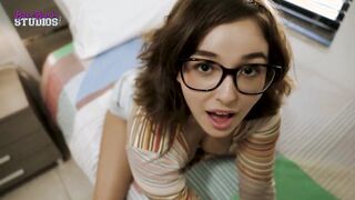 Step Daughter with Huge Boobs Wants to Try Just the