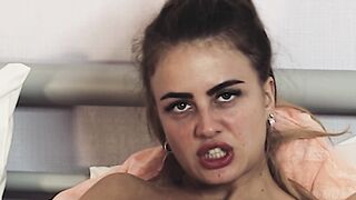 Time to fun. Time to cum - Beauty big boobed MILF solo rough orgasm