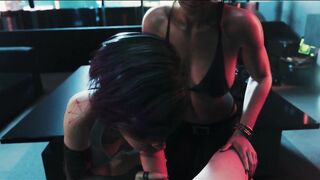 Cyberpunk 2077 panam x judy plays with & fucks giant monster penis ❤︎ 60fps sfm