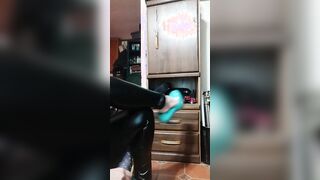 Ferralyn dangles her heels