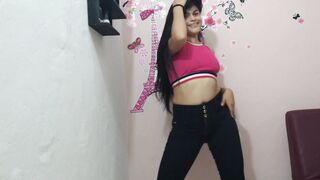 solo female hispanic 18 year old crotchless g-string and leggings down booty finger bang so crazy sexy after a striptease