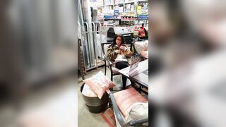 Flashing my snatch inside outside! At Kohls, and Lowe's! Ends with my snatch licked into garden department!!