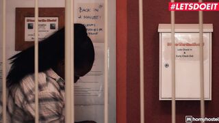 HORNYHOSTEL - Turned On Tourist Julia Parker Gets Nailed By The Janitor - LETSDOEIT