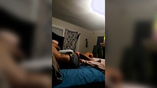 Bimbo eats penis then bounces on Latino cock having multiple orgasms
