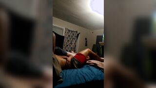 Bimbo eats penis then bounces on Latino cock having multiple orgasms