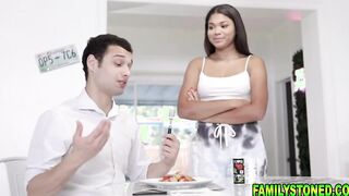 Stepsister and stepbrother masturbating inside front of each other