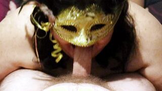 Cambodian chinese mom DEEPTHROATS 8-INCH English penis PT:two Bed, licks and swallows CUM