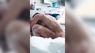 Kinky MILF gets covered inside bubbles and soaped up to plowed