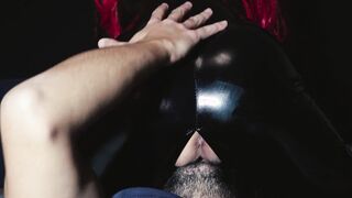 Redheaded women into rubber licked to orgasm - 4k scene