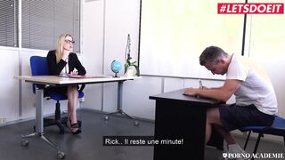 PORNOACADEMIE - Blonde Professor Georgie Lyall Rewards School Girl With Her Soak Snatch - LETSDOEIT