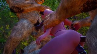 Tight cunt of a older milva gets plowed by 3 Furry | long Hardcock | wild life