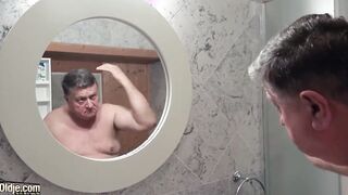 Petite perfect 19 year old rough banged by fat older man