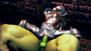 knight and goblin thrusing rough