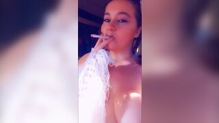 Smoking Bdsm: Baby it's cold outdoor.