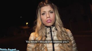 Outside Agent Lost Spanish Sexy Macarena Lewis Plowed into Garage