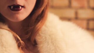 Fucking goddess red haired bimbo inside huge ebony dress, high heels and stocking. Vampire sex - Otta Koi