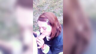 Outside sucking off -street
