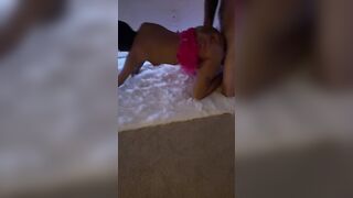 Rimjob rough fucking cum shot angle two