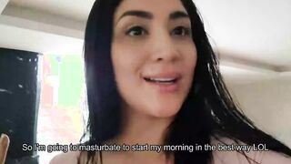 Martinasmith prank her blonde friend with a long squirt